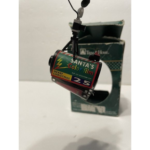 VTG Santa Mouse Photographer Color Film Roll Trim A Tree Christmas Ornament - Picture 2 of 9